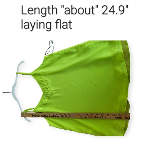 1State Lime Green Chiffon Sleeveless Tank NWT Size S - Picture 5 of 9